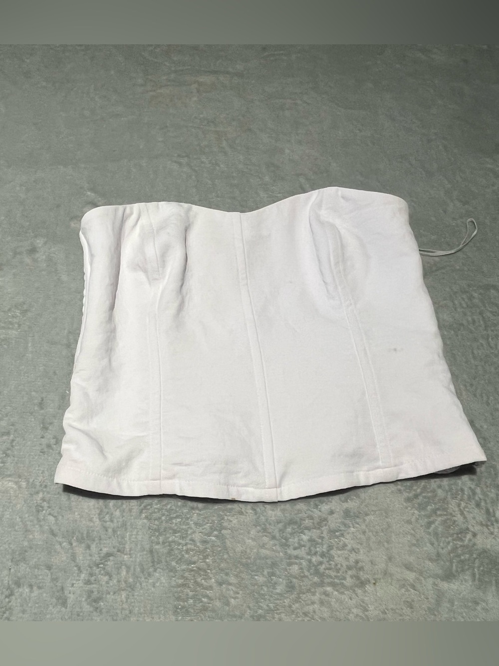 Abercrombie White Strapless Corset Top Sz S